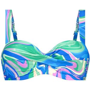 TEN CATE BEACH - bikini top twisted padded wired - Blauw