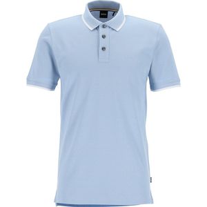 BOSS Parlay regular fit polo - pique - lichtblauw - Maat: 3XL