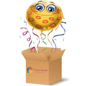 Helium Ballon gevuld Cadeau per post ""Kusjes