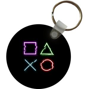 Sleutelhanger - Game - Controller - Neon - Plastic - Rond - Uitdeelcadeautjes