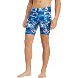 adidas Performance Waves Allover Print Lange Zwembroek - Heren - Blauw- M/L