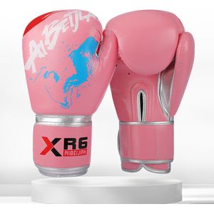 Training en Muay Thai, bokshandschoenen voor heren en dames | PU-handschoenen voor taekwondo, sparren, bokszakken, handschoenen, wedstrijden, bokshandschoenen Roze 12oz