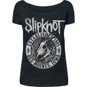 Slipknot Flaming Goat T-shirt zwart XXL Katoen Dames - Band merch, Bands