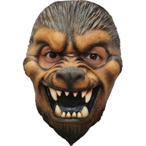 Partychimp Wolf Gezichts Masker Halloween Masker voor bij Halloween Kostuum Volwassenen - Latex - One-size