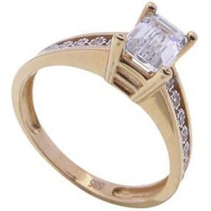 Rosé gouden ring met Swarovski zirconia