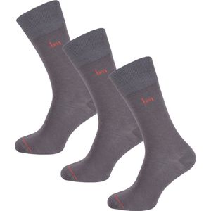 Undiemeister - Sokken - Sokken heren - Handgemaakt - 3-pack - Gemaakt van Mellowood - Hoge sokken - Lava Rock (grijs) - Anti-transpirant - 35-38