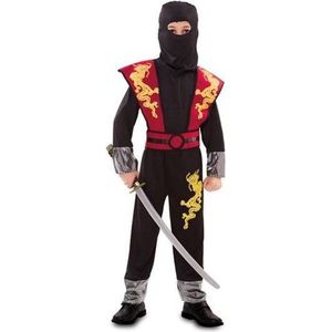 Witbaard Verkleedpak Draken Ninja Junior Polyester Zwart Mt 7/9 Jaar