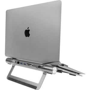 ACT Laptop standaard verstelbaar docking station | tot 15.6"" | USB-C Dock - 2x USB-A - 1x 4K HDMI - LAN - Kaartlezer | Hoogte verstelbaar | Ergonomisch | AC8125