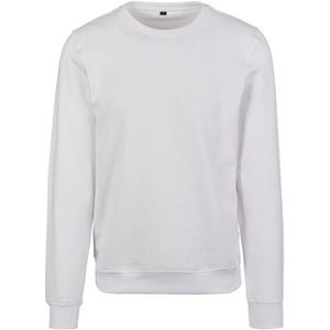 Build Your Brand - Premium Crewneck Sweater - White maat L