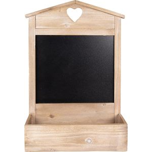 Clayre & Eef Krijtbord 35x13x32 cm Bruin Hout Tekstbord