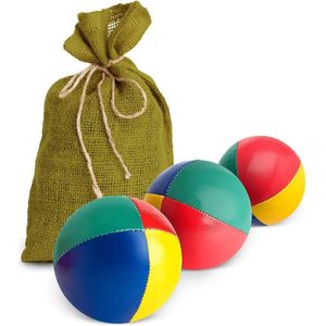 Mister M set van 3 jongleerballen - gemakkelijk vast te houden bal met waterdichte coating voor kinderen - perfect voor beginners en professionals - leer jongleren met online video-tutorial - 60 mm x 100 g