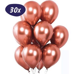 Ballonnen Set - Chroom - Rose Goud - 30 Stuks - Latex - Geschikt voor Helium