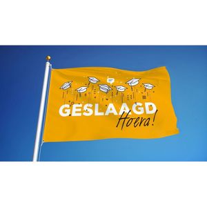 Geslaagd Hoera Vlag 120x180cm