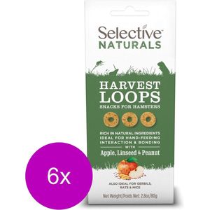 Supreme Selective Naturals Harvest Loops - Knaagdiersnack - 6 x 80 g