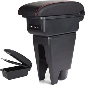 Multifunctionele Armsteun - Geschikt voor Toyota Aygo, Peugeot 107 en Citroen C1 (2005-2014) - 7 USB Aansluitingen - Opbergvakken - Bekerhouder