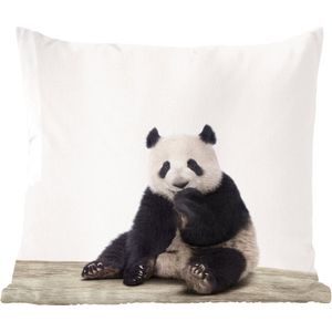 Sierkussens - Kussentjes Woonkamer - 50x50 cm - Dieren - Panda - Zwart - Wit