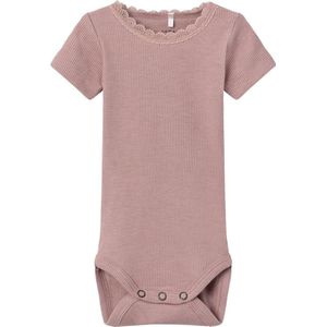 Name It Romper Kab Lace Korte Mouw Deauville Mauve maat 62