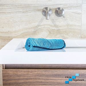 F.R.M. Quick Dry droogdoek Company Blue 40x40 - Speciaal ontworpen droogdoek voor de badkamer