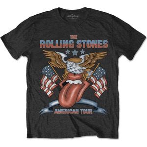 The Rolling Stones - USA Tour Eagle Heren T-shirt - L - Zwart