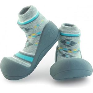 Attipas Nordic grijs babyschoenen, ergonomische Baby slippers, slofjes maat 19 , 3-6 maanden