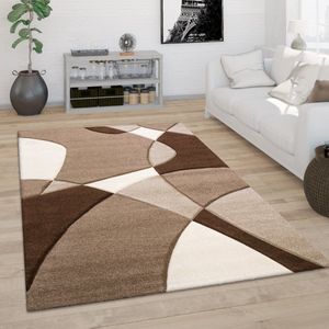 Paco Home Vloerkleed Woonkamer Laagpolig Modern 3D Look Contour Gesneden Abstract Patroon 160x230 cm