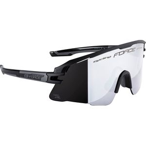 FORCE AMBIENT - Fietsbril - Sportbril - Zonnebril - Racefiets - Mountainbike - Hardloop - Triatlon - Zwart Montuur - Zwart Lens