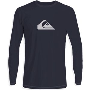 Quiksilver - UV Surf T-shirt voor mannen - Solid Streak Lange mouw - UPF50 - Navy Blazer - Blauw - maat XS
