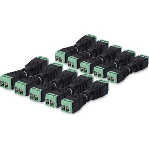 kwmobile DC connector adapter plug set - 12V - Vrouwelijk + mannelijk - Screw terminal schroeven - 10 stuks