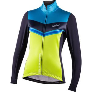 Nalini - Dames - Fietsjack winter - Winddicht Warm Wielrenjack - Blauw - Groen - ASFALTO LADY JKT - XXL