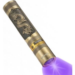 Zaklamp UV 365nm USB Oplaadbaar Draagbaar - Vlek Detector Mineralen Geld Huisdier Urine - Zwart