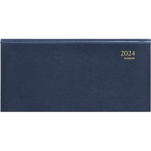 Brepols Agenda 2024 • Breprint • Horizontaal • Lima kunstleder • 16,6 x 8,1 cm • Blauw