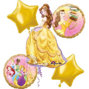 Disney Princess – Belle en het Beest - Ballon set – 5-Delig – Helium ballon – Folieballon - Versiering - Verjaardag.