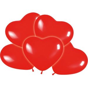 Tib Hart-ballonnen 25 Cm Latex Rood 5 Stuks