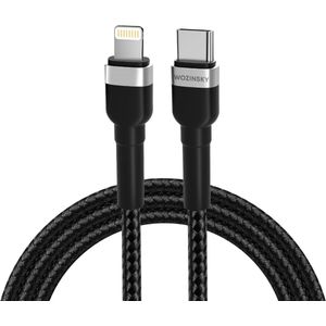 Wozinsky - WNBCL2 - Lightning/USB-C PD 30W kabel - 2 - m - zwart