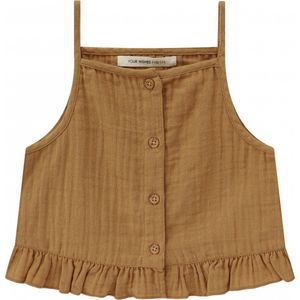 Your Wishes Jessica Muslin Tops & T-shirts Meisjes - Shirt - Bruin - Maat 122/128