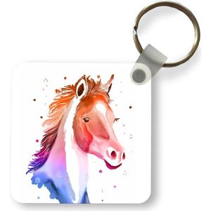Sleutelhanger - Uitdeelcadeautjes - Paard - Oranje - Roze - Meisjes - Kinderen - Meiden - Plastic