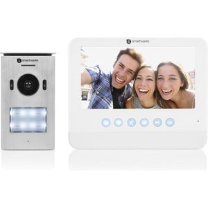 Smartwares DIC-22212 Deurbel- Intercom en Camera - HD Camera - Nachtzicht- 7"" Scherm - 100m Bereik - Uitbreidbaar