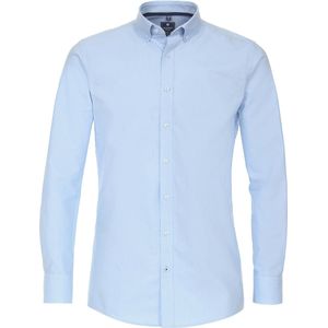 Redmond comfort fit overhemd - popeline - blauw - Strijkvriendelijk - Boordmaat: 41 - 42