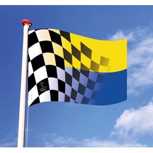 Finish Race/ Zandvoortse geblokte vlag - 225 x 150 cm - Grand Prix Zandvoort – Formule 1