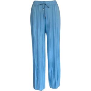 Hoogwaardige Dames Flare Broek / Pants | Flared Pantalon | Lichtblauw - Maat XL