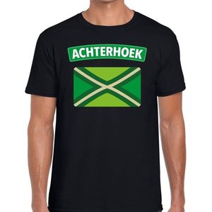 Achterhoek vlag t-shirt zwart voor heren - Festival kleding S