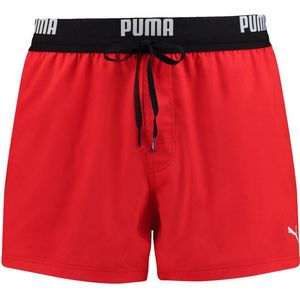 PUMA Swim Logo Short Heren Zwembroek - rood - Maat M