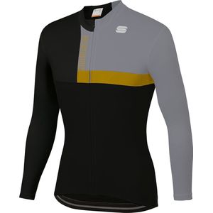 Sportful Fietsshirt lange mouwen Heren Zwart Goud - BOLD THERMAL JERSEY BLACK GOLD - M