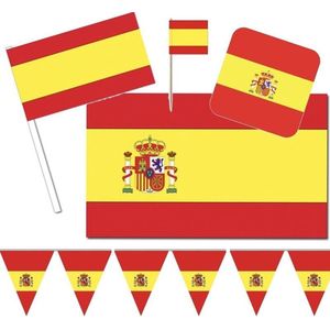 Feestartikelen Spanje versiering pakket XL - Spanje landen thema decoratie - Spaanse vlag