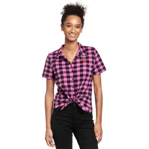 Pussy Deluxe - Pink Checkered Blouse - M - Multicolours
