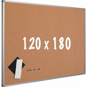 Prikbord kurk PRO - Aluminium frame - Eenvoudige montage - Punaises - Prikborden - 120x180cm