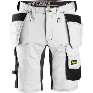 Snickers Korte Broek AllroundWork Stretch Holsterzakken 6141 - Mannen - Wit/Zwart - 56