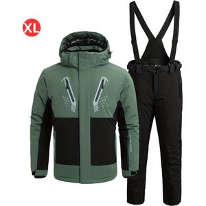 Livano Skipak - SkiBroek - Skijas - Ski Suit - Wintersport - Heren - 2-Delig - Groen - Winter - Maat XL