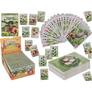 Een leuke set kaarten om mee te spelen met een afbeelding van Dinosaurussen. Erg leuk om deze speelkaarten voor jezelf te kopen of om bijvoorbeeld cadeau te geven aan iemand.