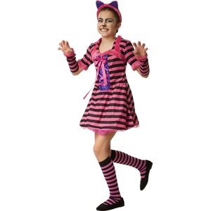 dressforfun - Galant grijnzend katje 140 (9-10y) - verkleedkleding kostuum halloween verkleden feestkleding carnavalskleding carnaval feestkledij partykleding - 302464